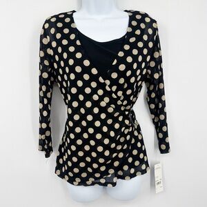 Vintage Y2K Polka Dot Shirt Size Large New With Tags Condition Festival